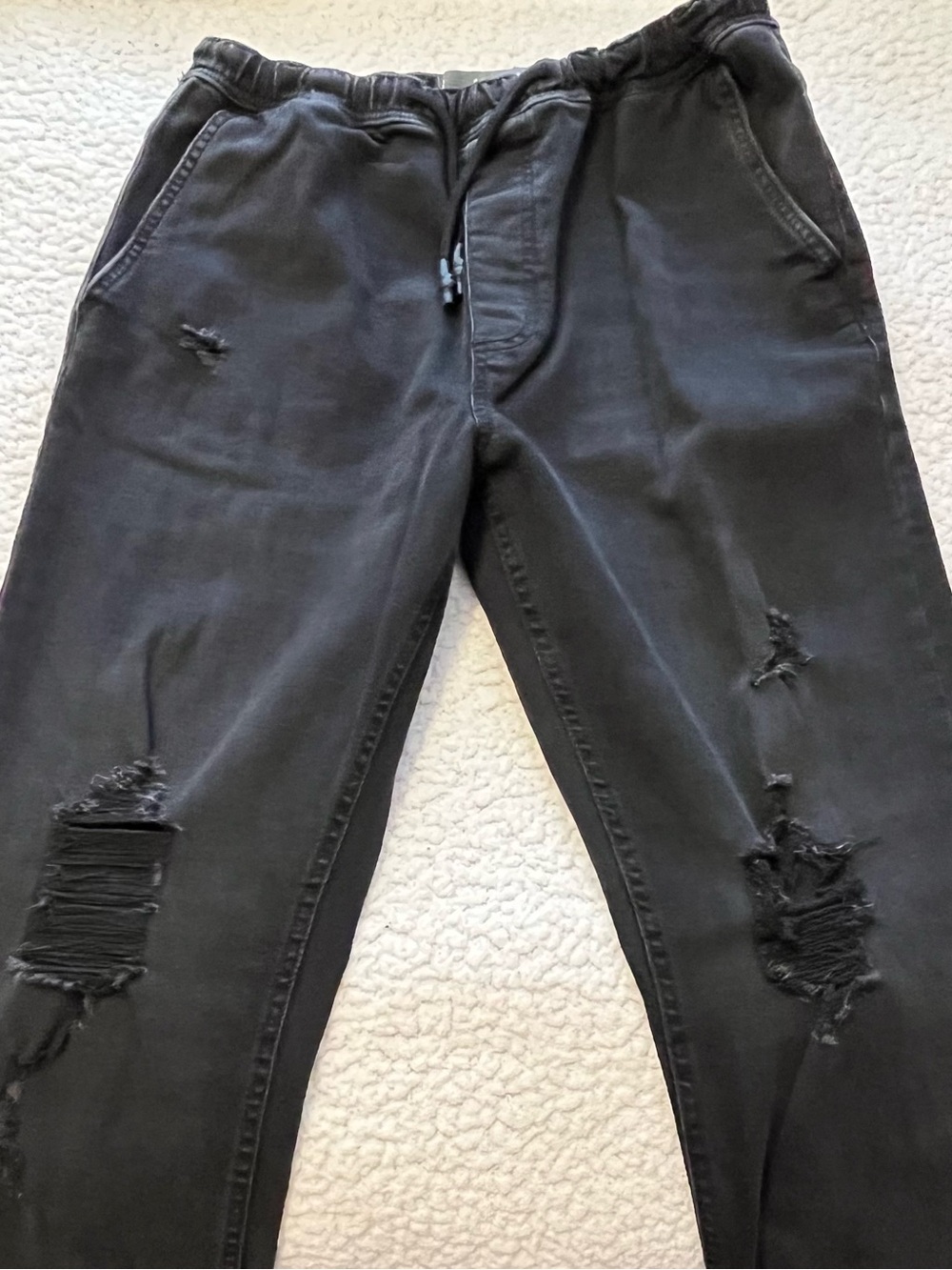 Denim&Co Black Cuffed Jogger Pants